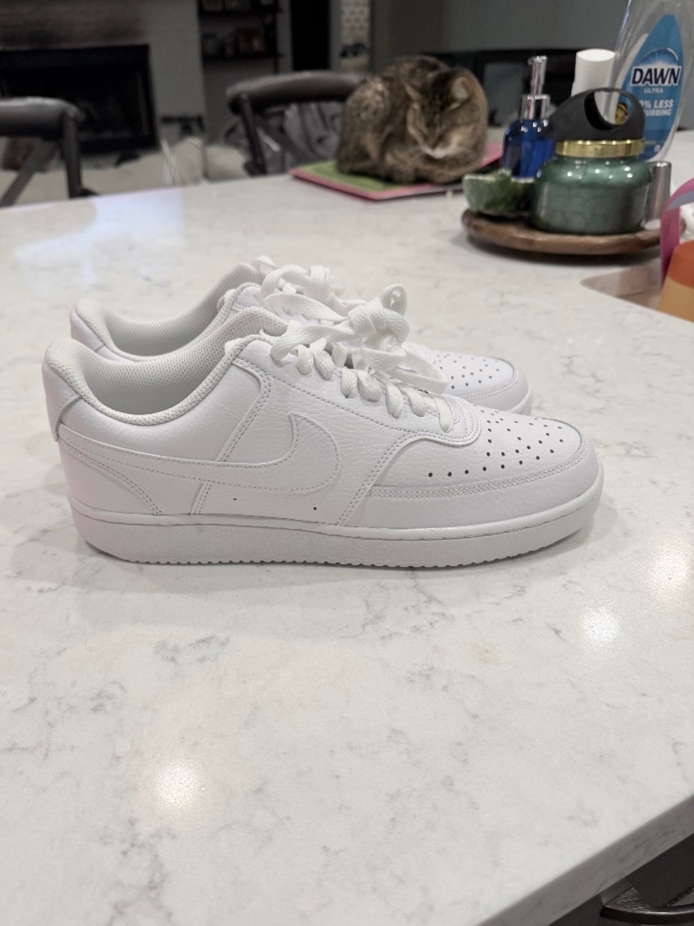 NWT Nike Court Vision Low White Sneakers Women's Size 10 - Picture 4 of 7